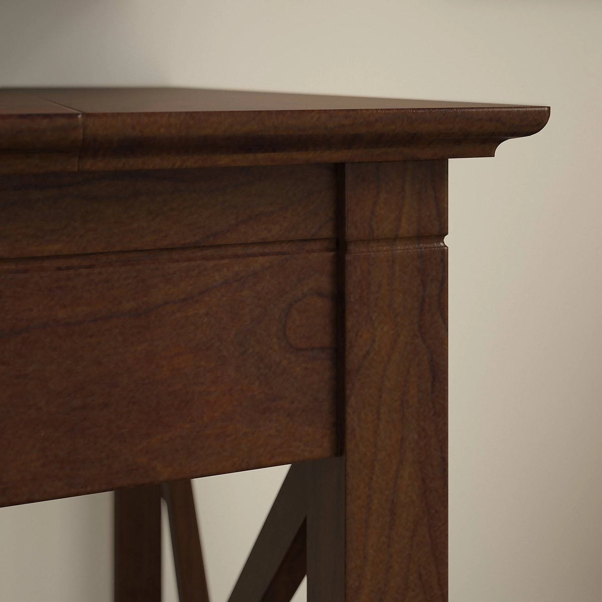 48x22 Engineered Wood Writing Desk with Lateral File Cabinet, Dark Gray Hickory G147876