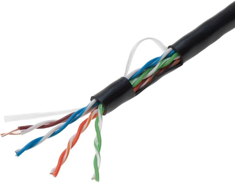 1000ft Cat5e White Solid 24AWG Shielded FTP Bulk Network Wire J51308