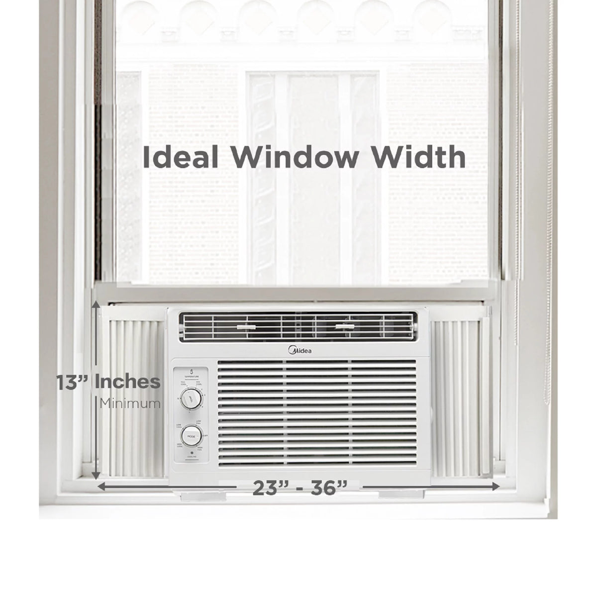 5,000 BTU 150 Sq ft Mechanical Window Air Conditioner, White U62164