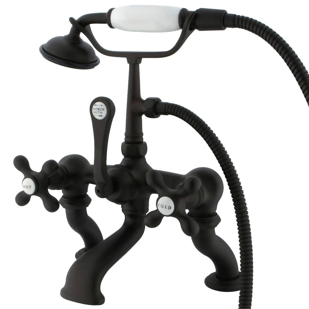 Vintage Deck Mount Tub Filler with Hand Shower, Oil Rubbed Bronze C1531