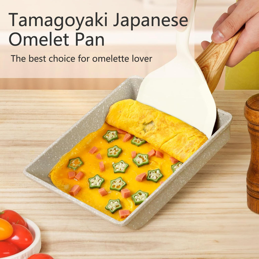 White Non Stick Rectangle Tamagoyaki Pan 6 X 7 Inch M46966