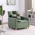 Convertible Sleeper Sofa Chair Bed with Pillow Teddy Fabric C723466