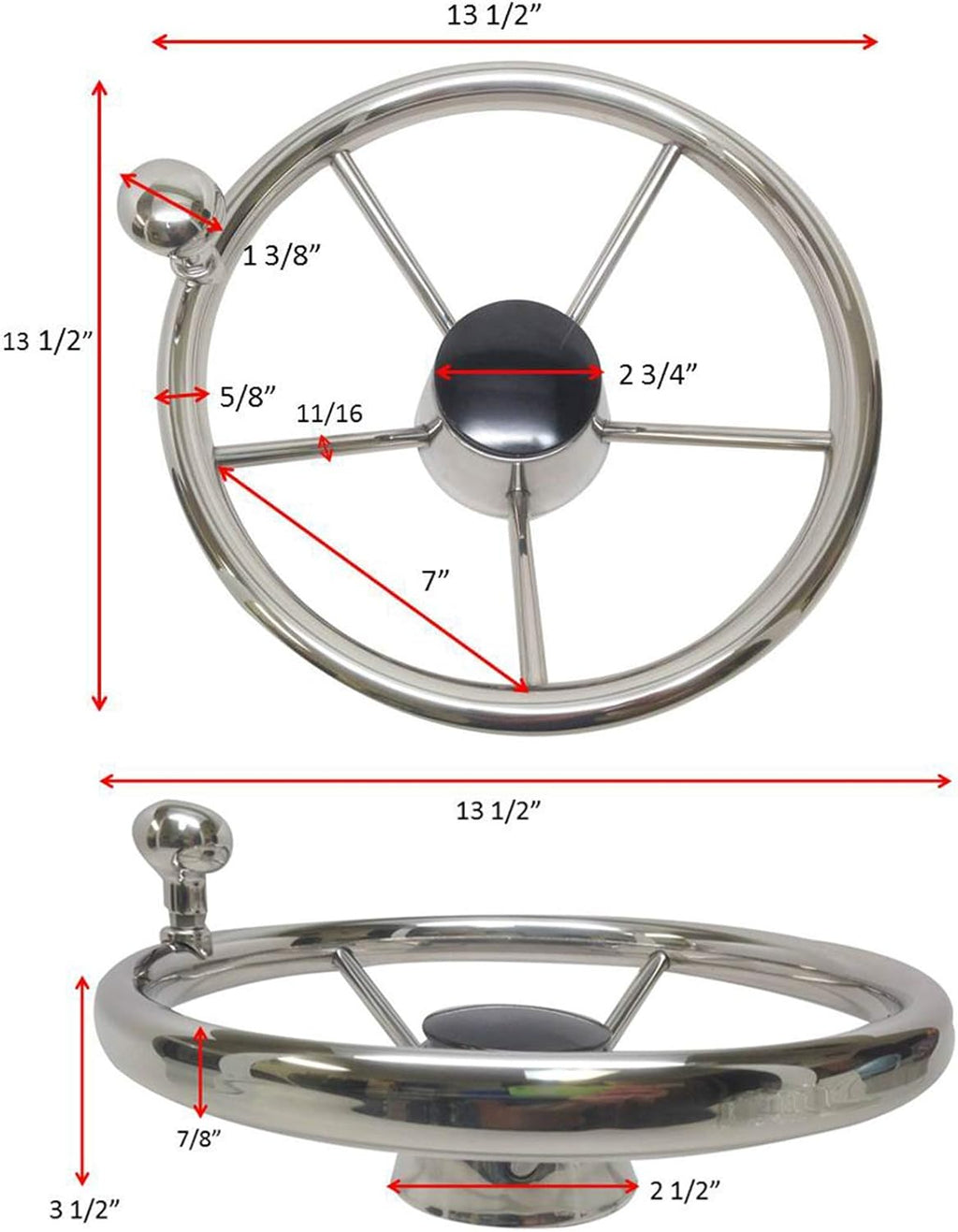 Black 5 Spoke Steering Wheel W60311