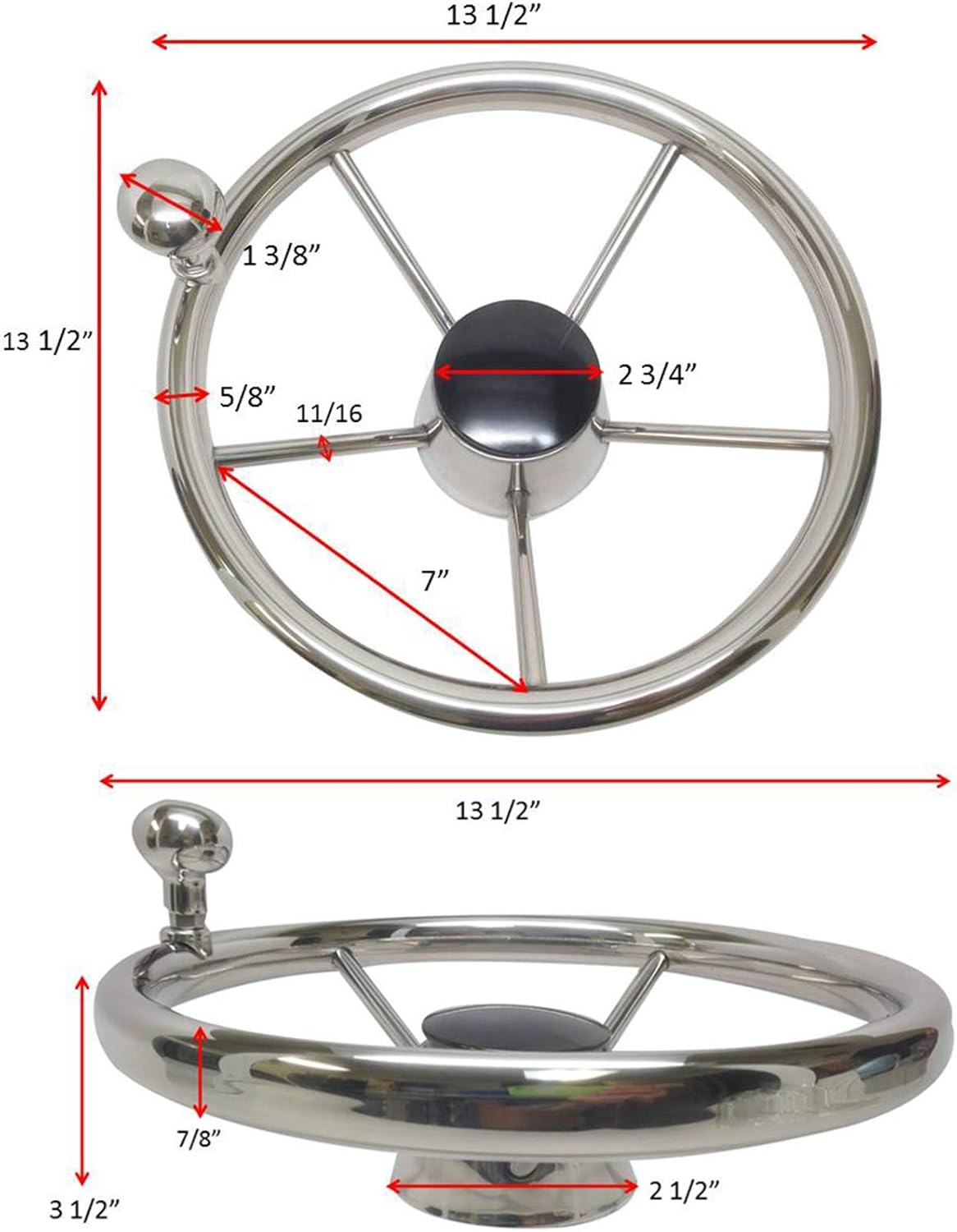 Black 5 Spoke Steering Wheel W60311