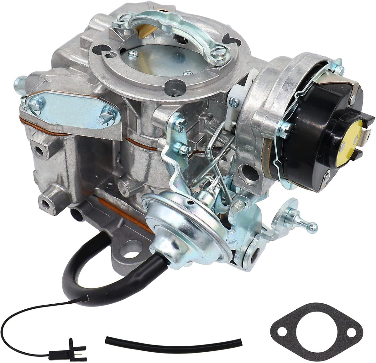 1 Barrel Carburetor for Ford 4.9L 300 Cu 4.1L 250 Cu 3.3L 200 Cu Engine, Automatic Choke With Gaskets Pack of 2 B5702