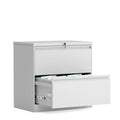 White 2 Drawer Folding Lateral File Cabinet I353342