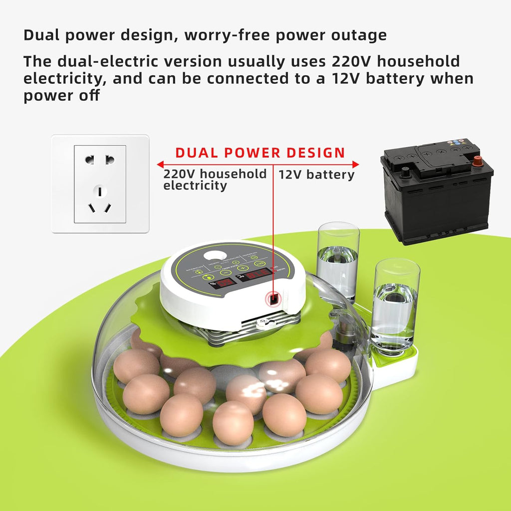 18 Egg Incubator with Automatic Egg Turning and Humidity Control W845