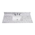 Carrara White Single Bathroom Vanity Top with Sink E29818