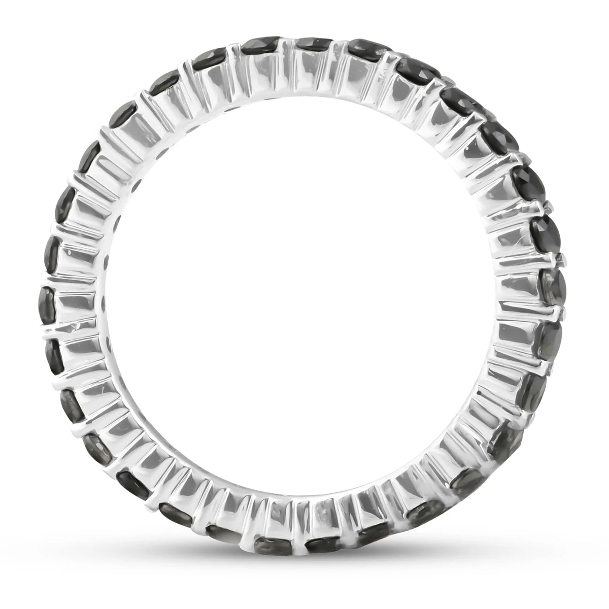 Black Diamond Eternity Ring 14k White Gold H496560
