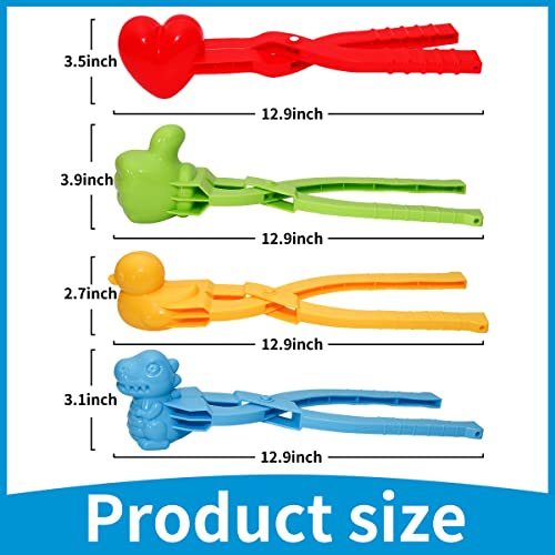 4PCS Large Size Snowball Maker Tool with Handle I91855