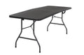 Black 6 Foot x 30 Inch Fold-in-Half Folding Table Q664798