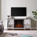 Mirrored Electric Fireplace Media Console L743927