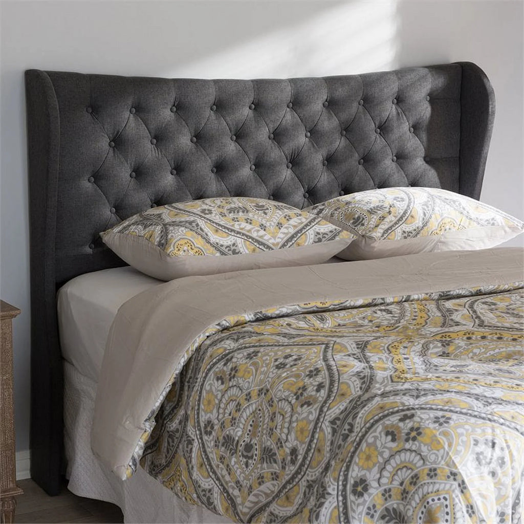 Queen Winged Panel Headboard in Dark Gray X116840