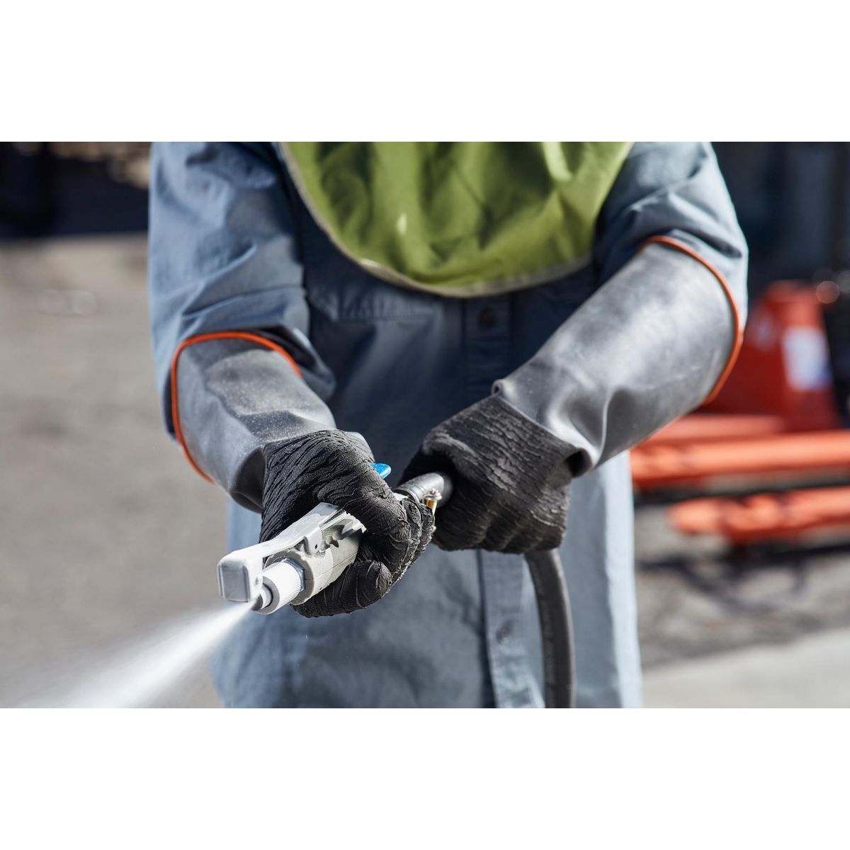 Long-Cuff Rubber-Coated Blasting Gloves D72678