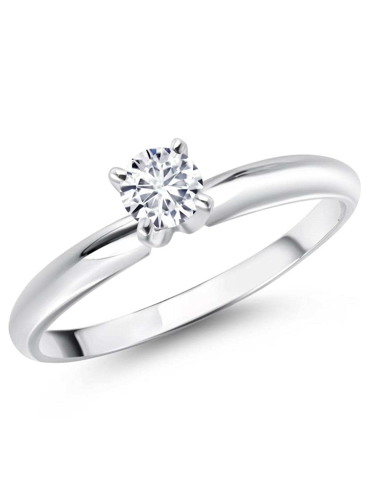 14K White Gold Solitaire Engagement Ring D779646