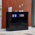 White High Gloss LED Buffet Cabinet with 3 Doors I388