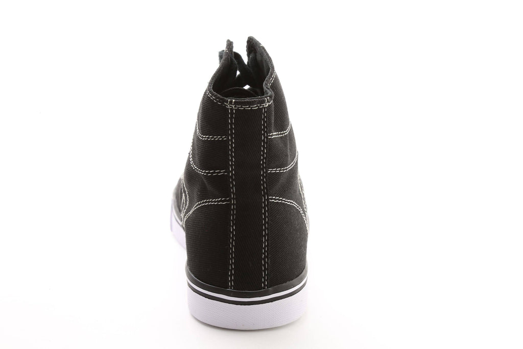 Black Red Canvas High Tops H617