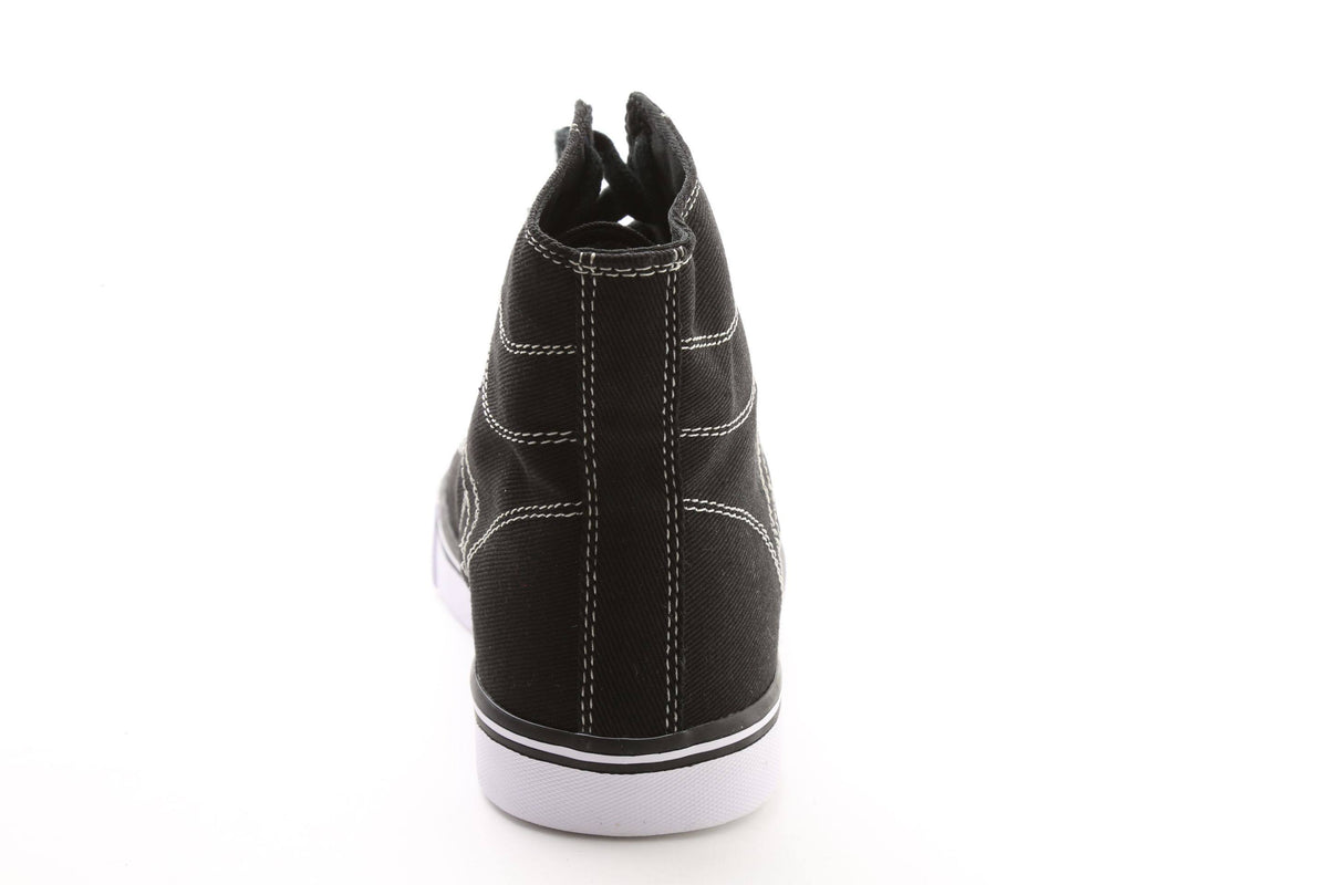 Black Red Canvas High Tops H617