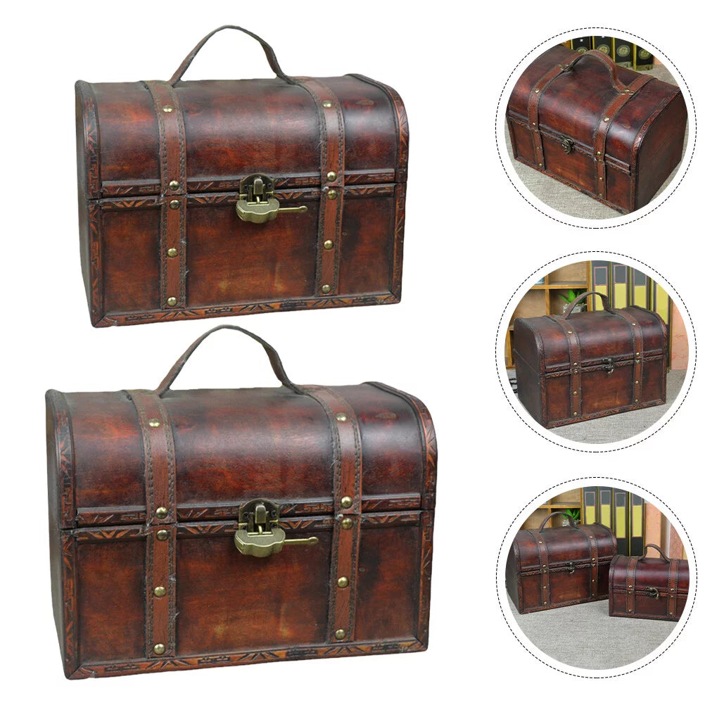 2Pcs Wooden Storage Cases B937
