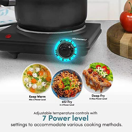 Electric Hot Burner, Single, Black G289103
