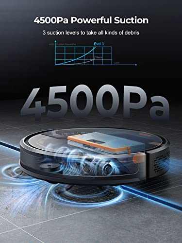 Robot Vacuum and Mop Combo, 4500Pa Suction, Self-Charging Q92915