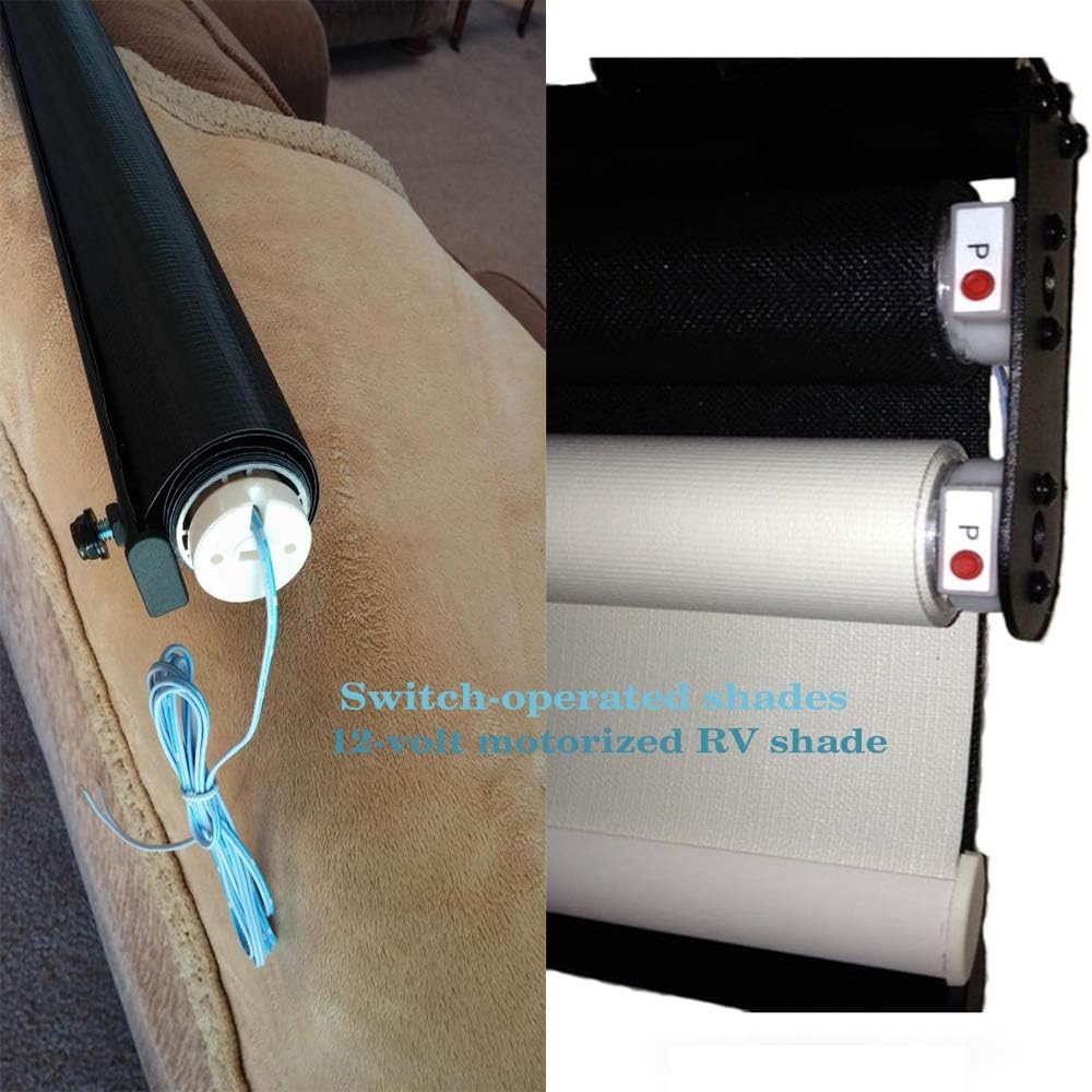 12V DIY Electric Roller Blind Tubular Motor Kit, 2 Wire Motor, 1.5 inch Roller Pipe, Pack of 2 W32489