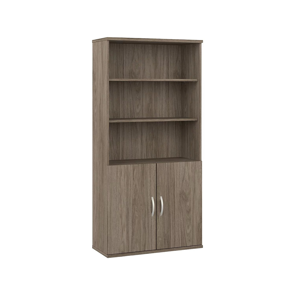 Tall 5 Shelf Bookcase with Doors V7987