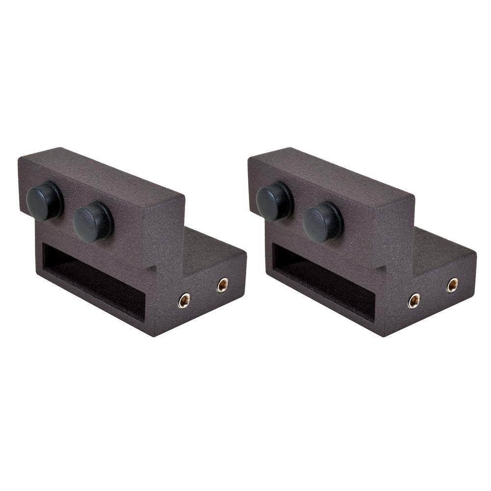 96 in. Antique Bronze Sliding Door Track and Hardware Set V286