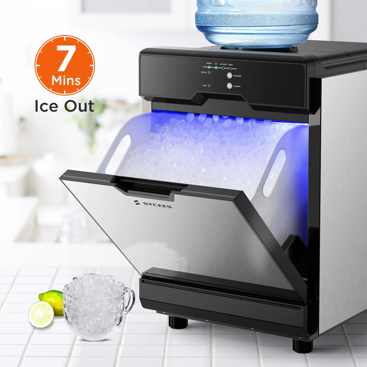 Portable Countertop Nugget Ice Maker, 55Lbs/24H, Self-Cleaning C86268
