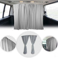 Grey Van Divider Curtains Sunshade Blinds Kit 2 pcs. Curtains 1pcs. Profiles Screws R7261