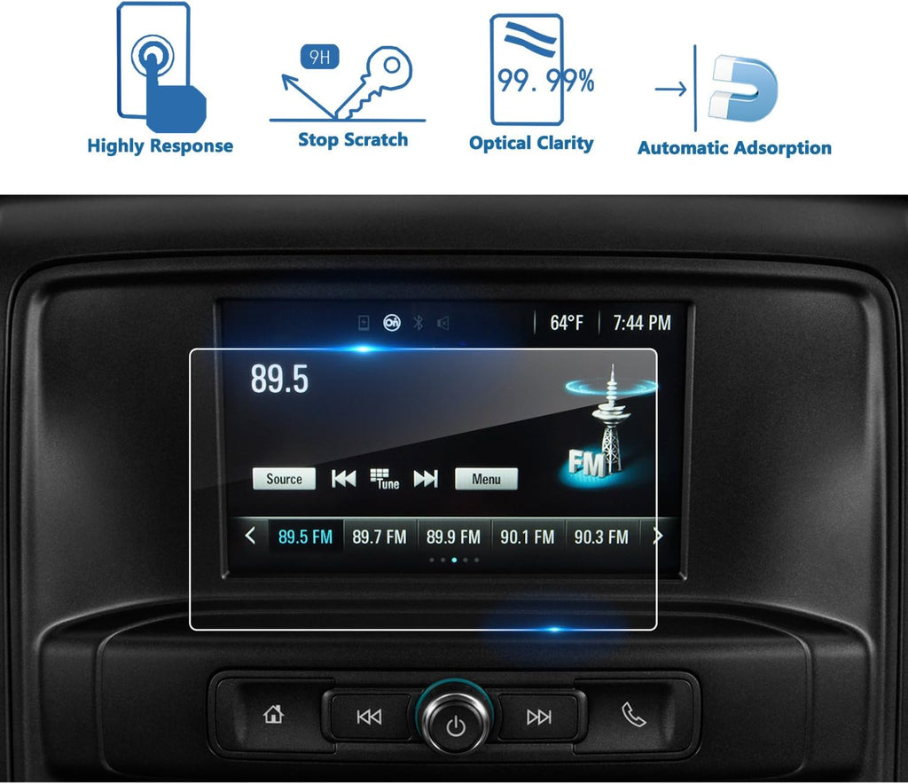 8 Inch Tempered Glass Screen Protector for Silverado MyLink Navigation R1131