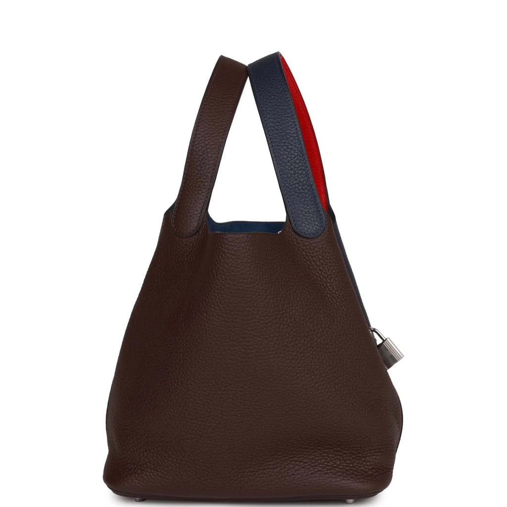 Bleu Nuit Framboise Rouge Sellier Clemence Palladium Hardware Bucket Bag F74497