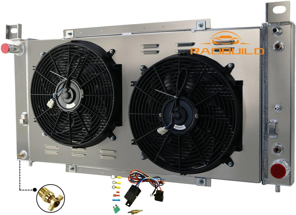 3 Row Aluminum Radiator with Shroud Fan Relay U3648