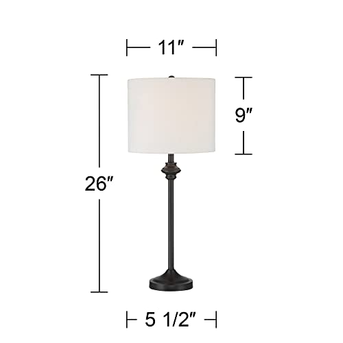 Set of 2 Black Metal Table Lamps V8575