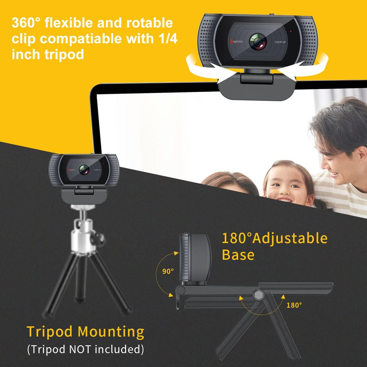1080P USB Webcam with Microphone A39205