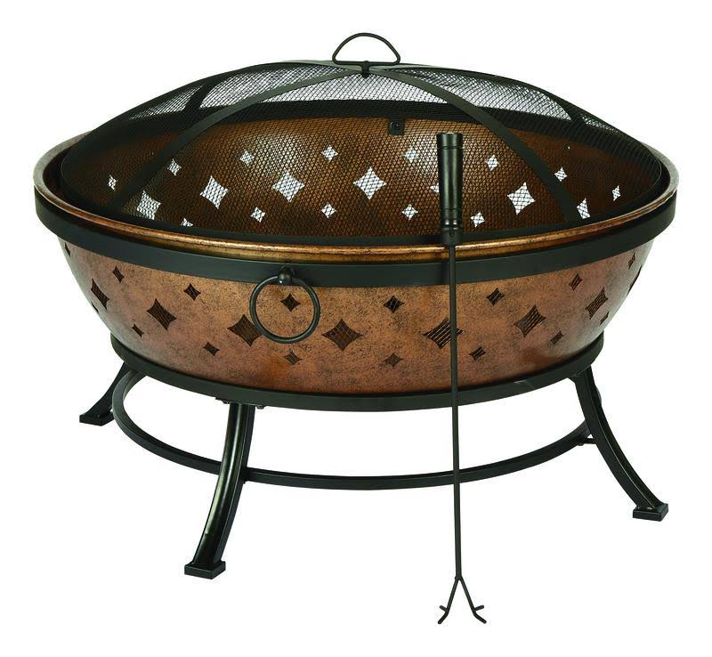 22.4 in. H x 35.8 in. W x 22 in. D Steel Wood Fire Pit P8497