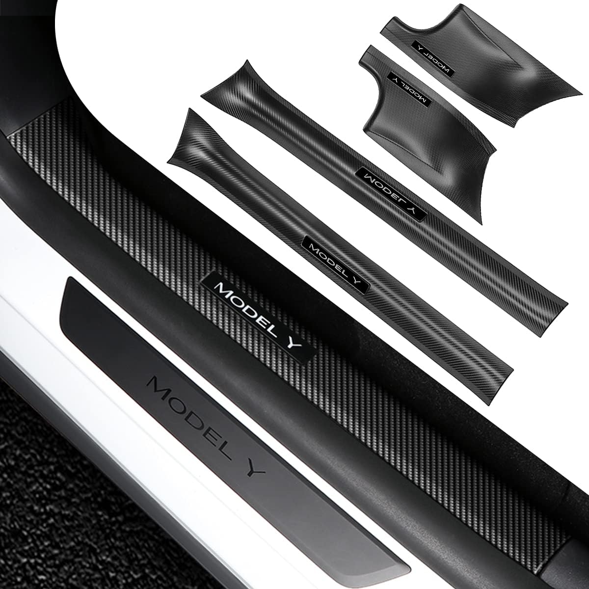 Carbon Fiber Door Sill Protector Set of 4 Q1127