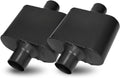 Pair of Single Chamber Performance Race Muffler 3" Center Universal Steel Muffler Pack of 2 Z71754
