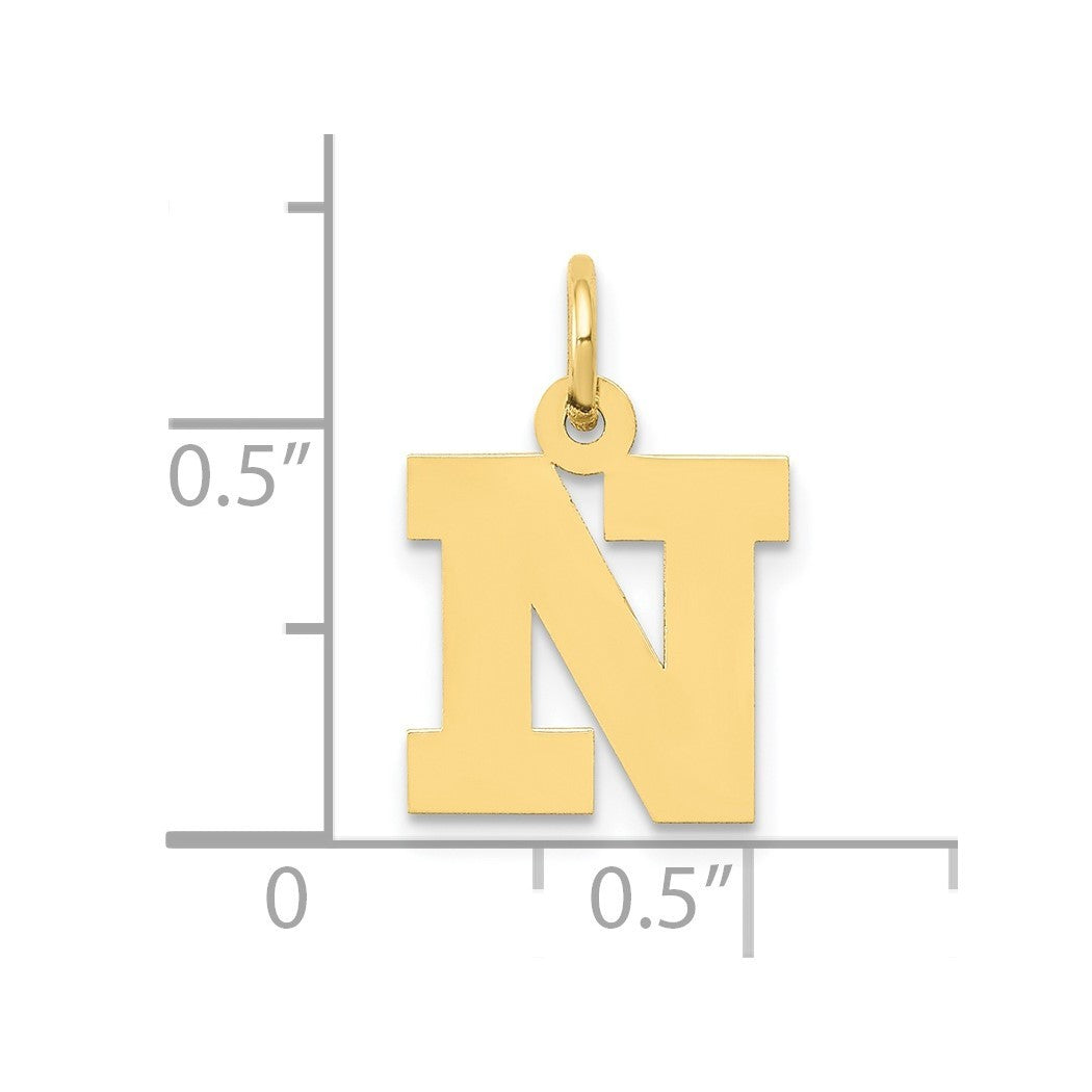 10k Gold Block Letter Name Pendant Necklace T143870