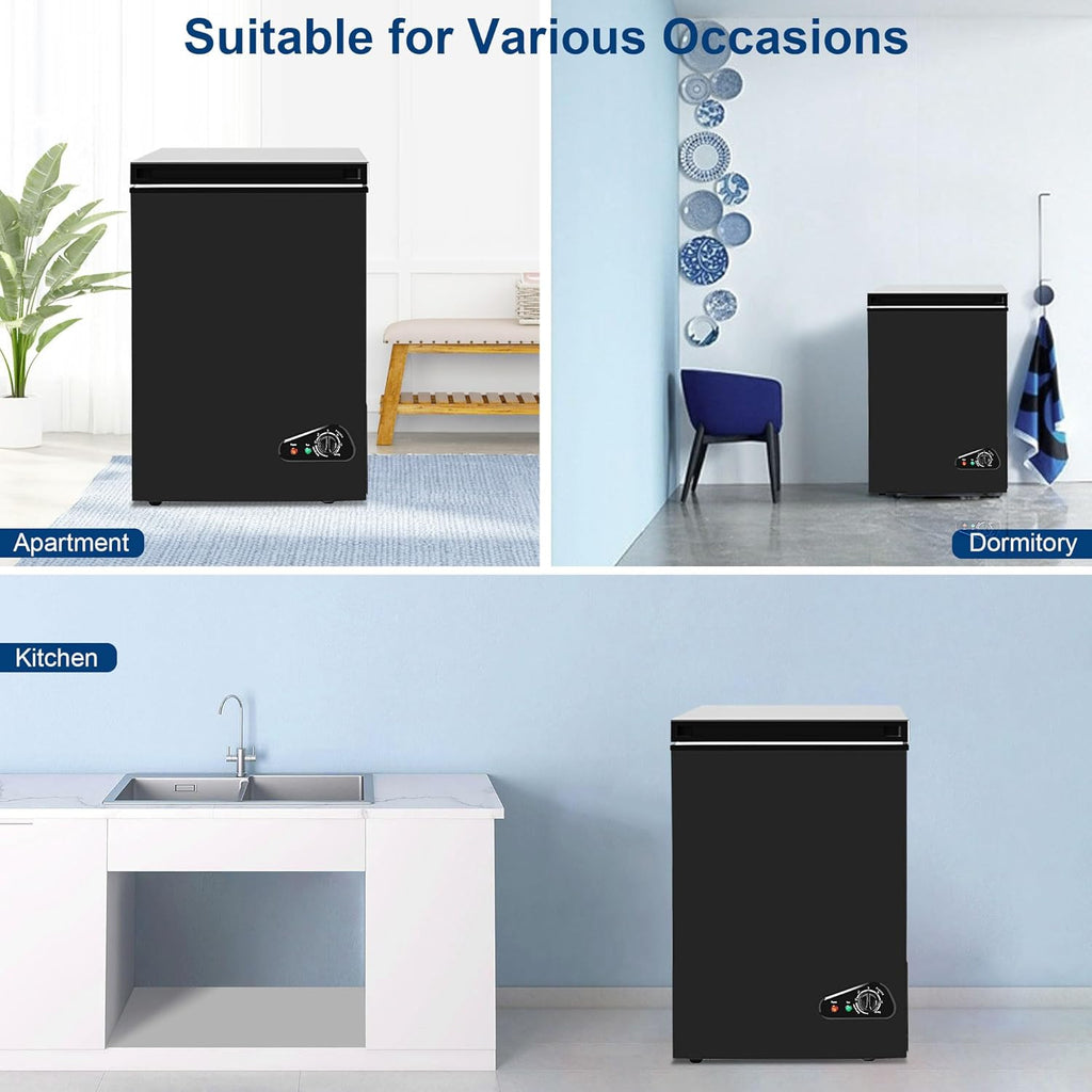Compact Chest Freezer 4.0 cu ft with Removable Basket F650