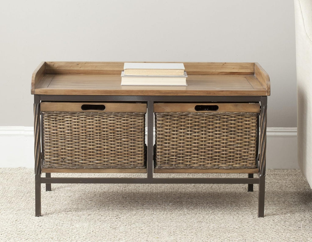Antique Pewter French Grey Storage Bench B89551