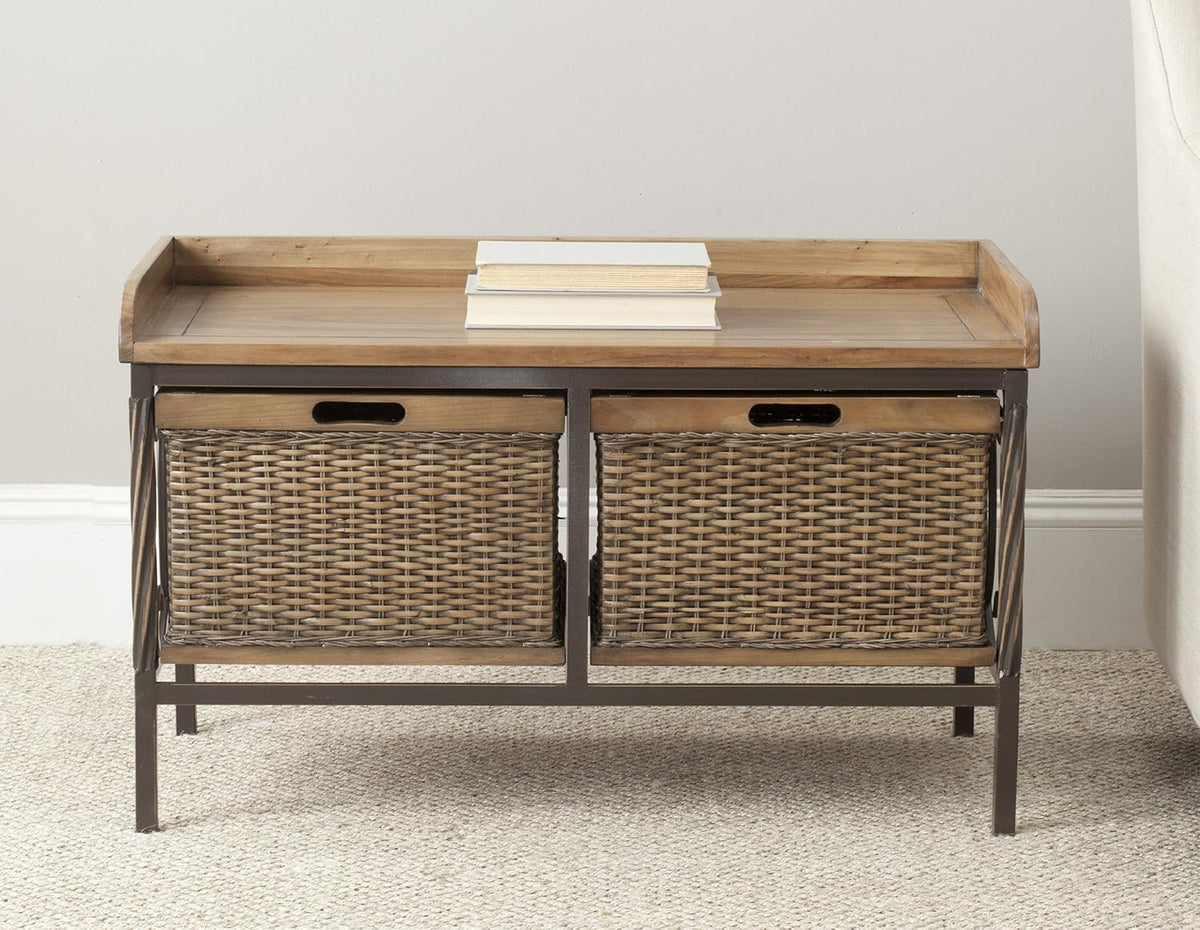 Antique Pewter French Grey Storage Bench B89551