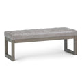 Distressed Grey Taupe Ottoman Bench H40157
