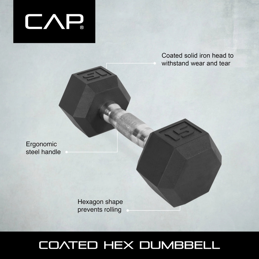 70lb Coated Hex Dumbbell B87634