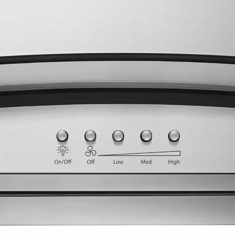 36 in. Glass Wall Mount Range Hood in Stainless Steel K258
