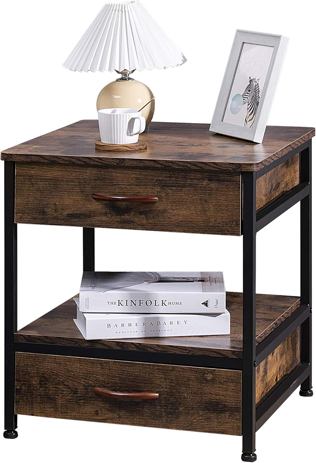 Oak 2 Drawer Nightstand I54742