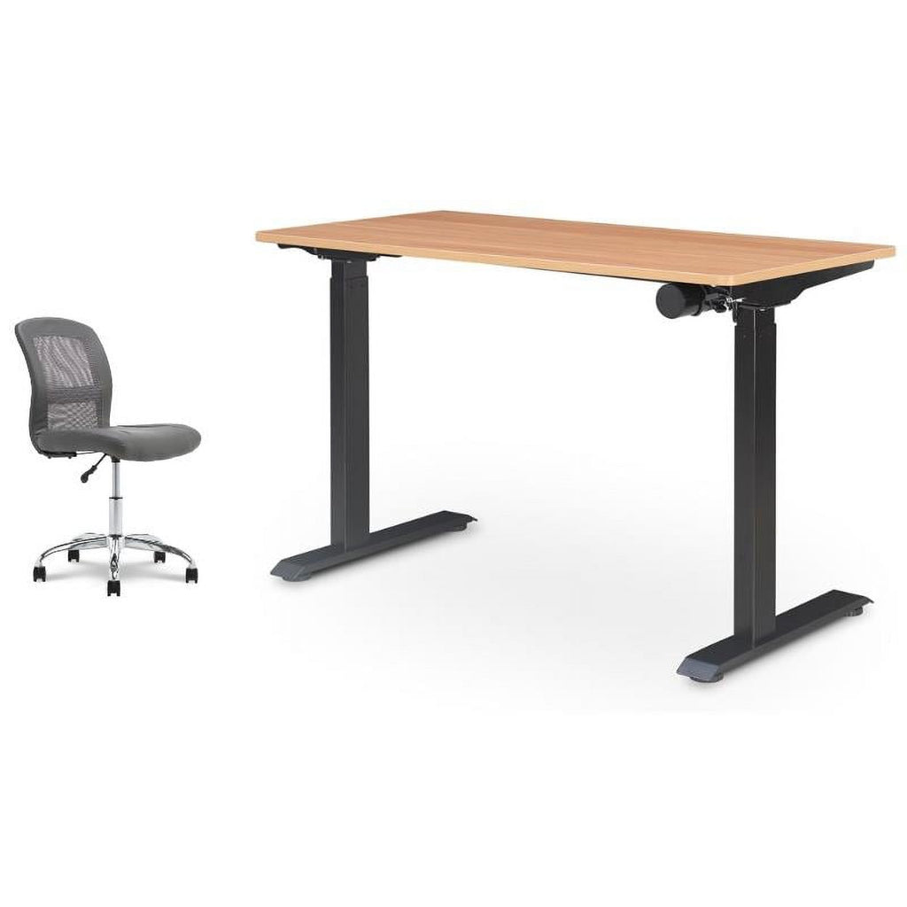 2-Piece Set with Standing Desk and Armless Task Chair E1524
