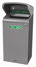 Grey 23 gal Trash Can with Rain Hood D18926