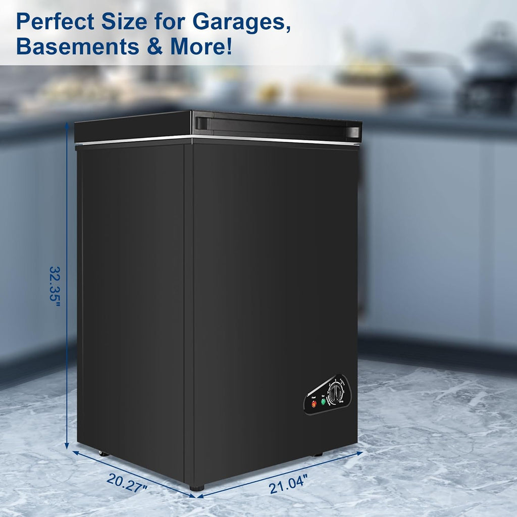 Compact Chest Freezer 4.0 cu ft with Removable Basket F650