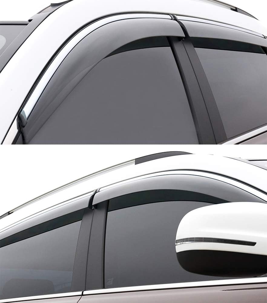 Car Window Visor Vent Shade Deflector Sun/Rain Guards Pack of 2 P503